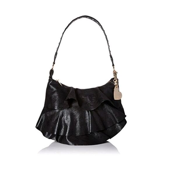 BETSEY JOHNSON JUST FOR THE FRILL OF IT Boho BLACK - Picture 1 of 9